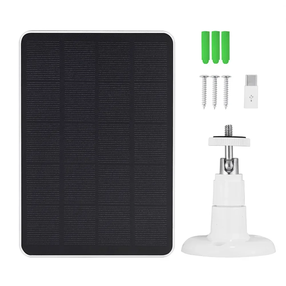 조절 가능한 벽걸이형 및 방수 설계를 갖춘 실외 감시 카메라용 4W 5V 태양광 패널 USB 전원 공급 장치