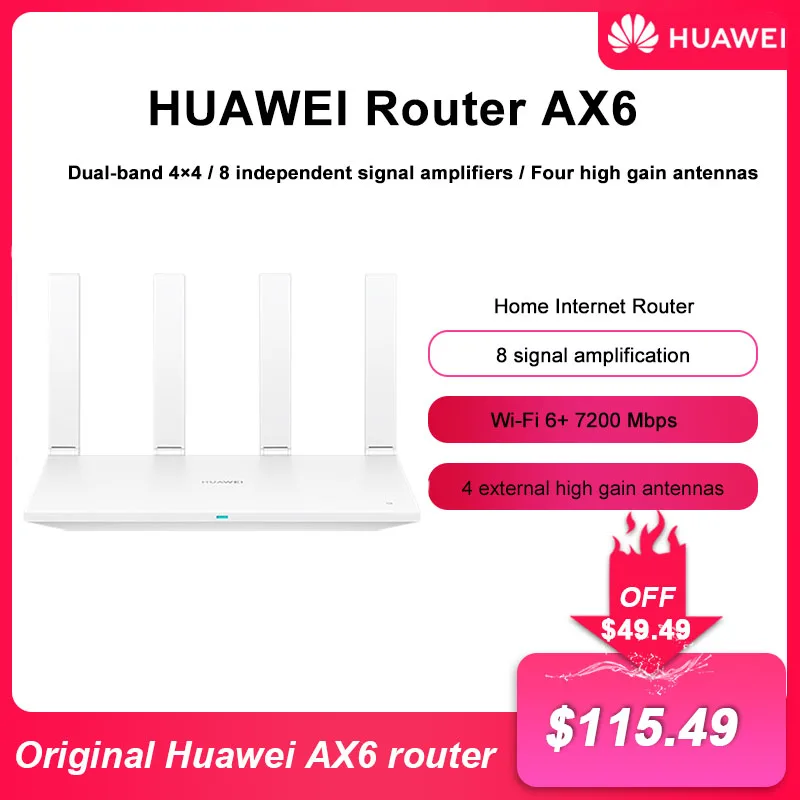 OriginalHuaweiAX6WIFI6Router7200Mbps4kQAMRouter24G5G