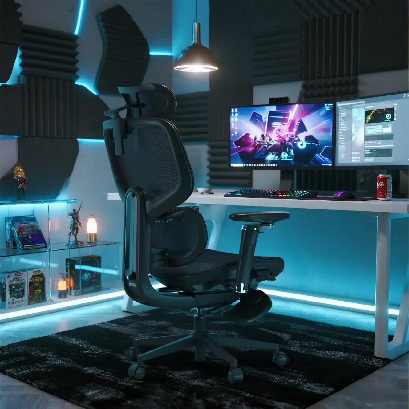 D2 pro Ergonomic Mesh Office Chair with Self-Adaptive Lumbar Support Multi-Adjustable Armrest for Home And Desk Use