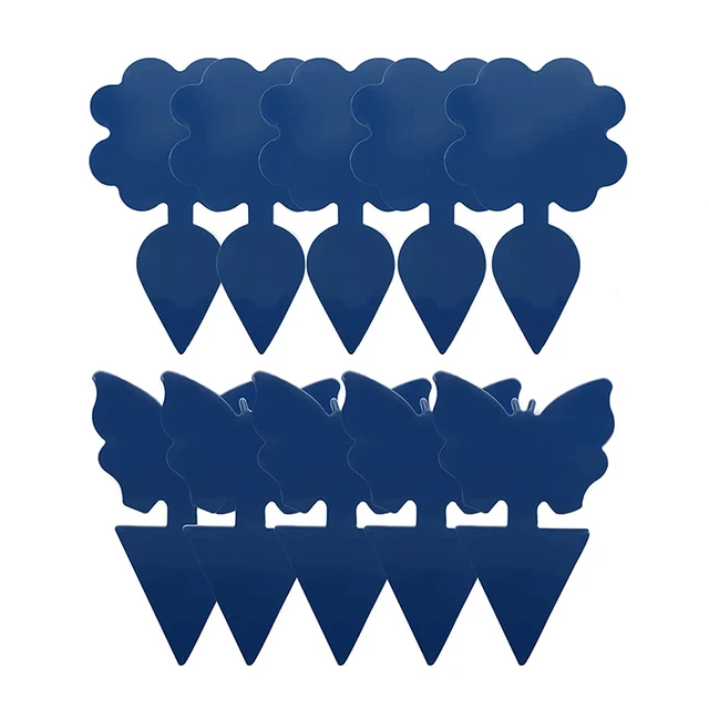 10 db Légycsapda Gnats Rovar Ragacsos Csapdák Kettős Oldalú Légyfogó Növény Kék Kártevőirtó Erős Ragasztó Levéltetvek Szúnyogokhoz - Image 4