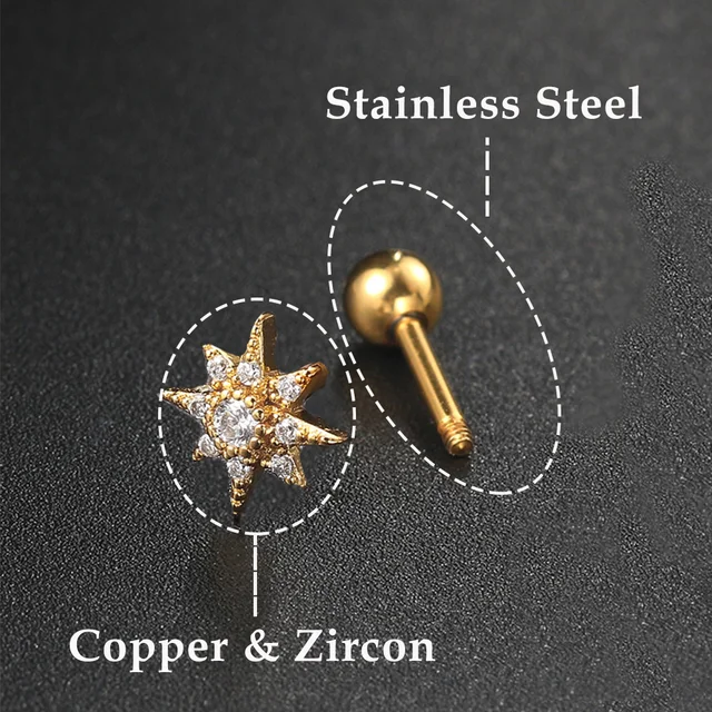 40 Pièce De 4 Tailles De Boucles D'oreilles à Tige En Acier Inoxydable Avec Poussoirs D Oreilles Et Boucles Horizontales Boucles D Oreilles Hypoal