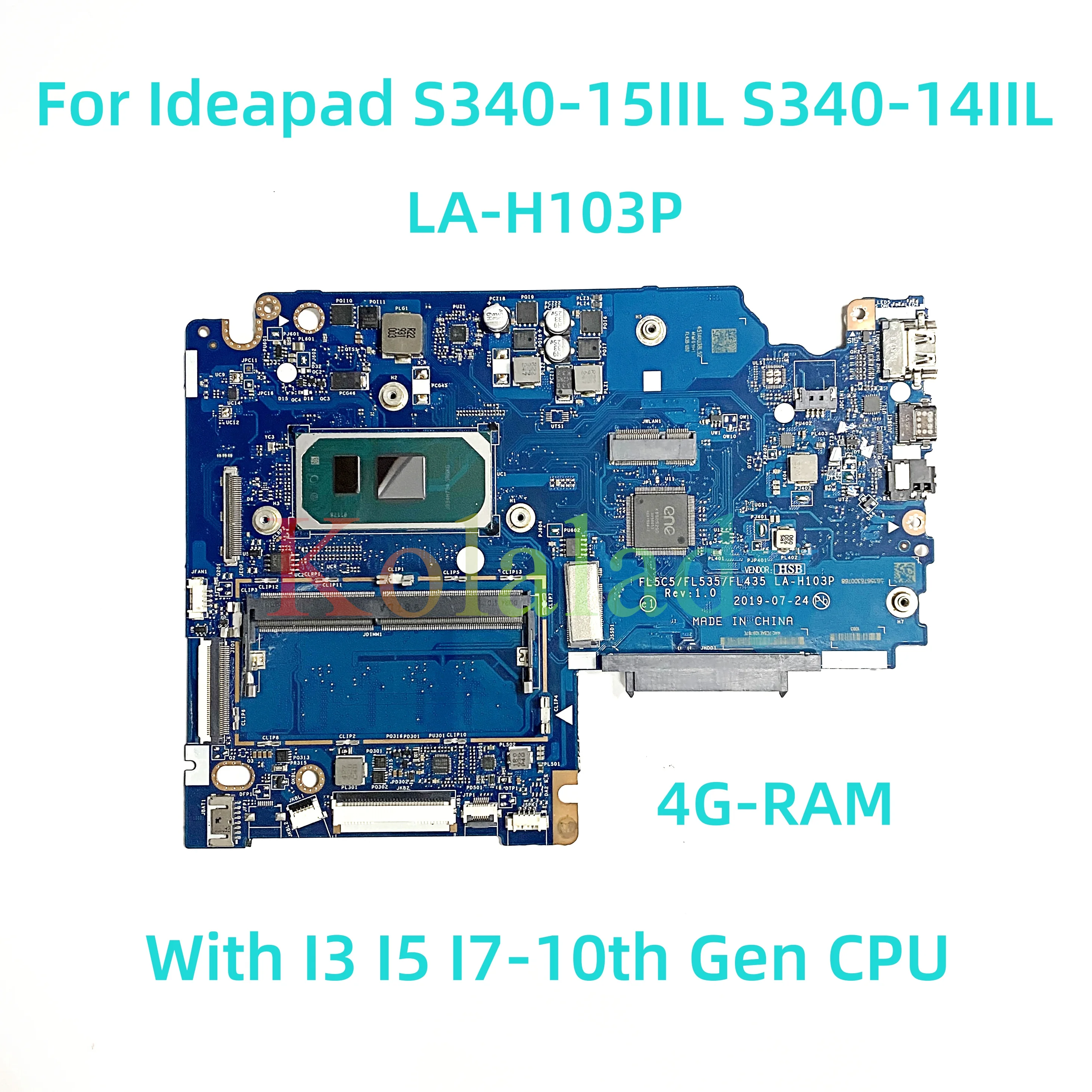

Материнская плата для ноутбука Lenovo Ideapad S340-15IIL FL5C5/FL535/FL435