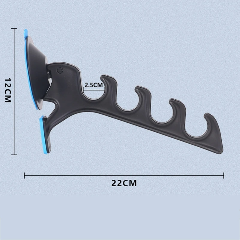 Rod Holder Fishing Rod Rack With Suction Cup Wall Adsorbed Car Boxes Functional Install Load Parts Suction Cup Rack