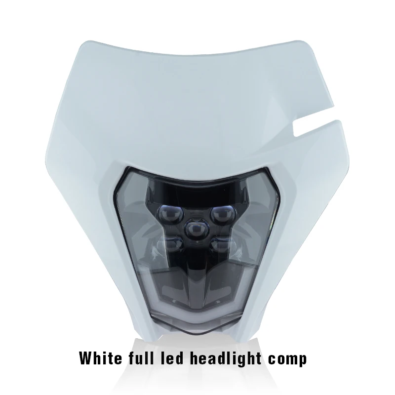 High-Performance Motorcycle LED Headlight with Supermoto Fairing for Off-Road Bikes