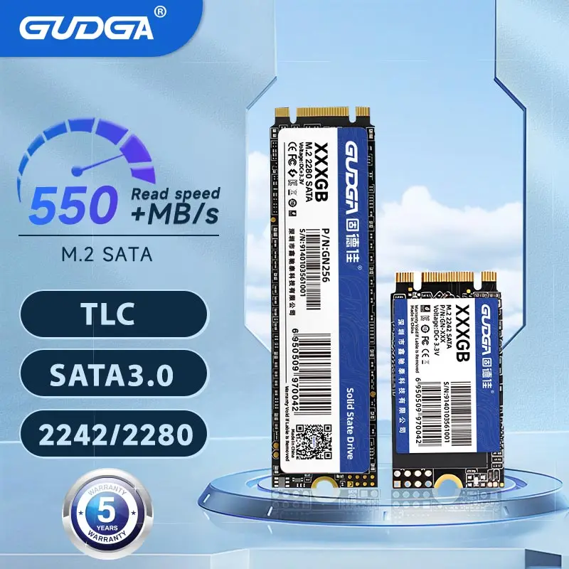 Ssd Sata para Desktop e Laptop Ngff 120g 240g 256 gb 128gb 256 gb 512gb 1tb 2280 mm 2242 mm Gudga-m.2