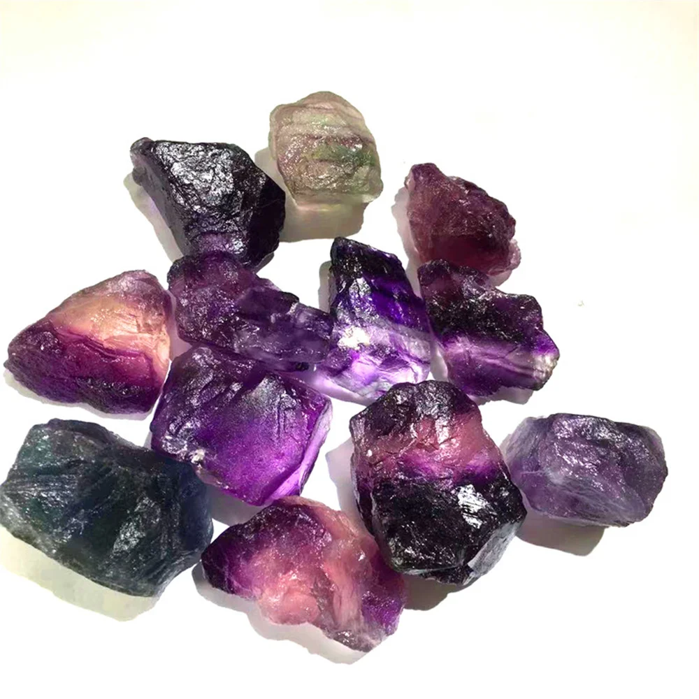 

Natural Colorful Fluorite Large Grain Raw Stone Mineral Specimen Decoration Handicraft Raw Stone