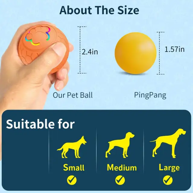 Smart Rechargeable LED Pet Ball – Automatic Bouncing & Rolling Interactive Toy With RGB Lights Cats Accessories Pets Toys Games 5