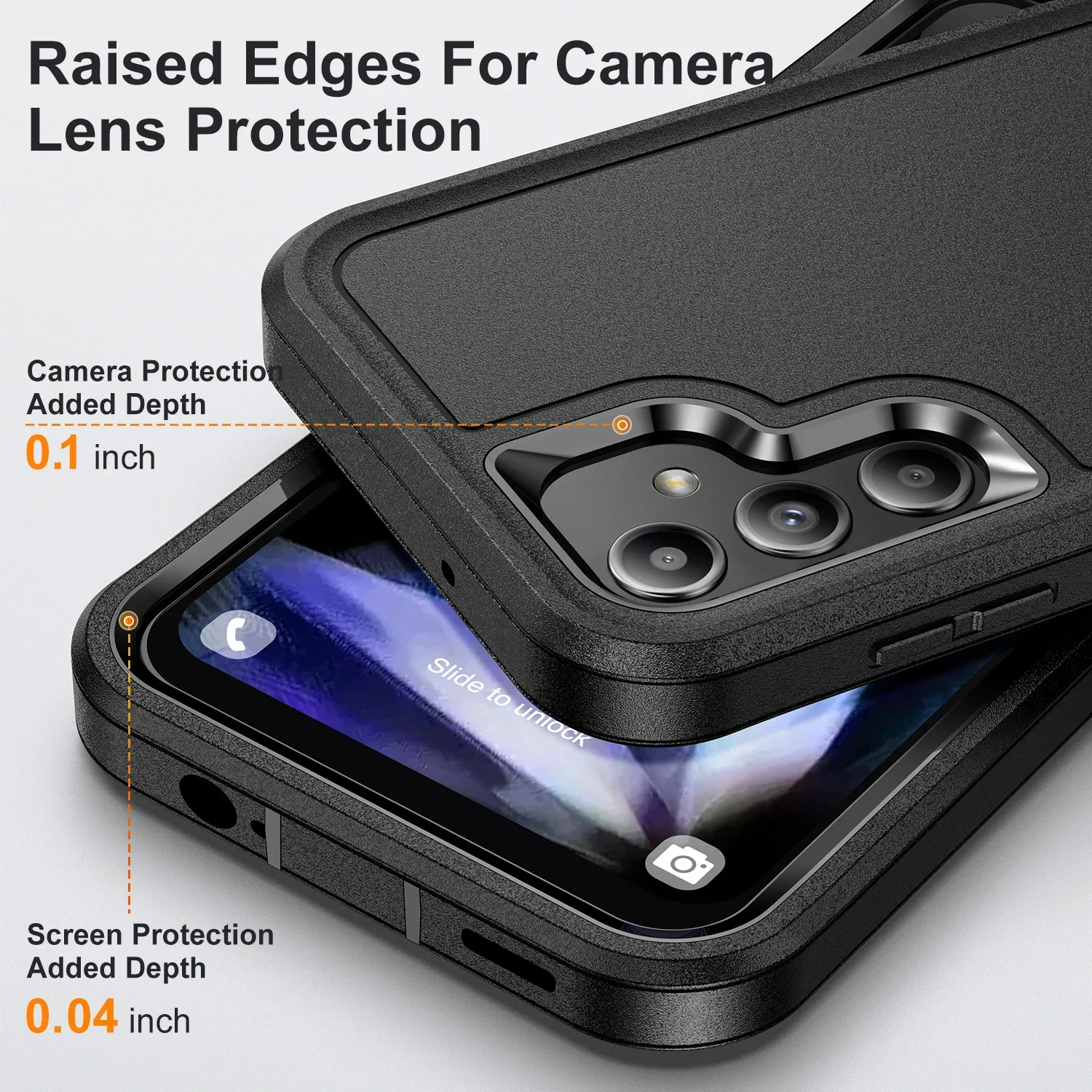 Luxury 3-in-1 Armor Bumper Hard Protective Phone Case