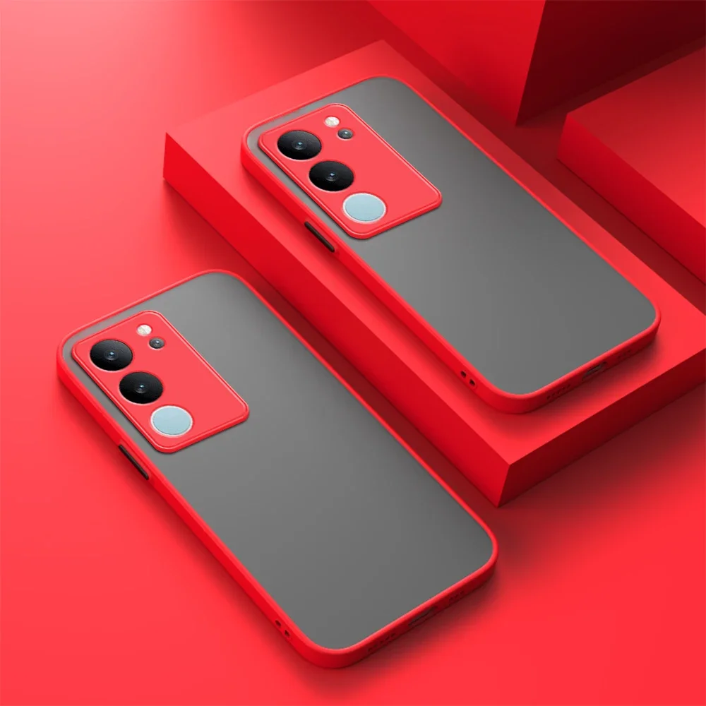 Vivov29 Matte Translucent Shockproof Bumper Case