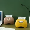 Kawaii Cat Teddy Bear Tissue Box Desktop Toilet Paper Holder Kitchen Napkin Storage Box WC Paper Container Nordic Style Decor 4