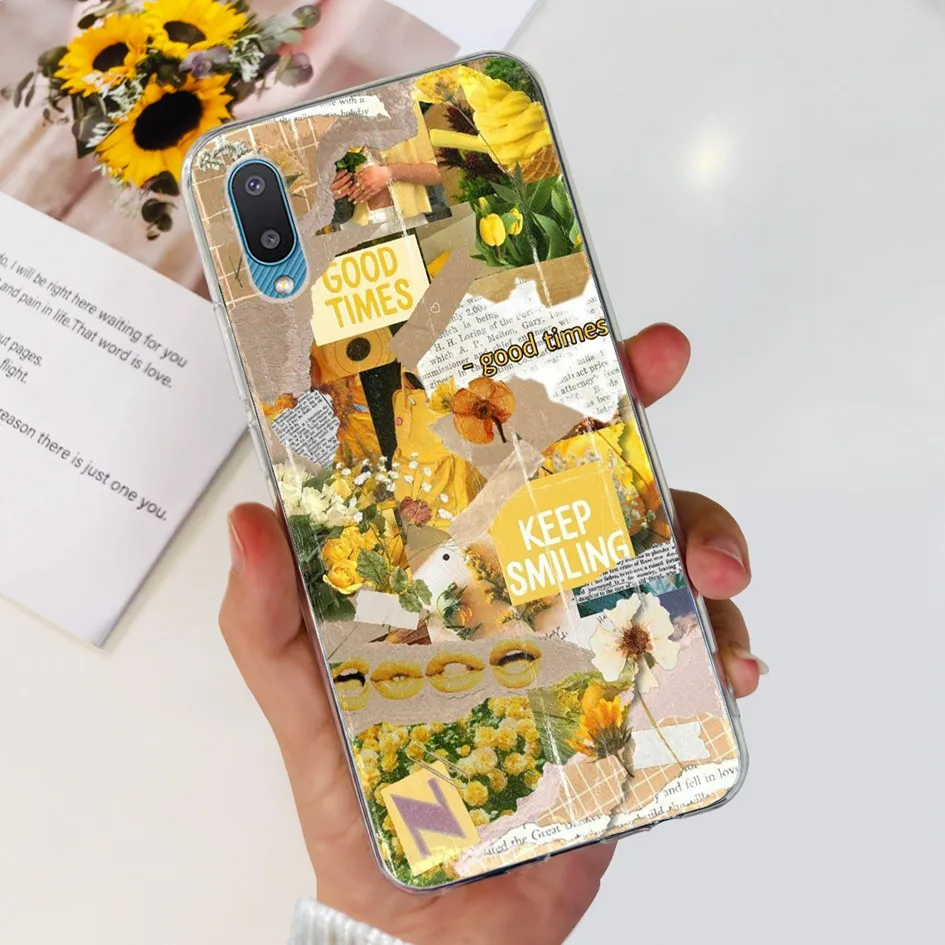 Fashion Flower Clear Silicone Soft Phone Case Cover