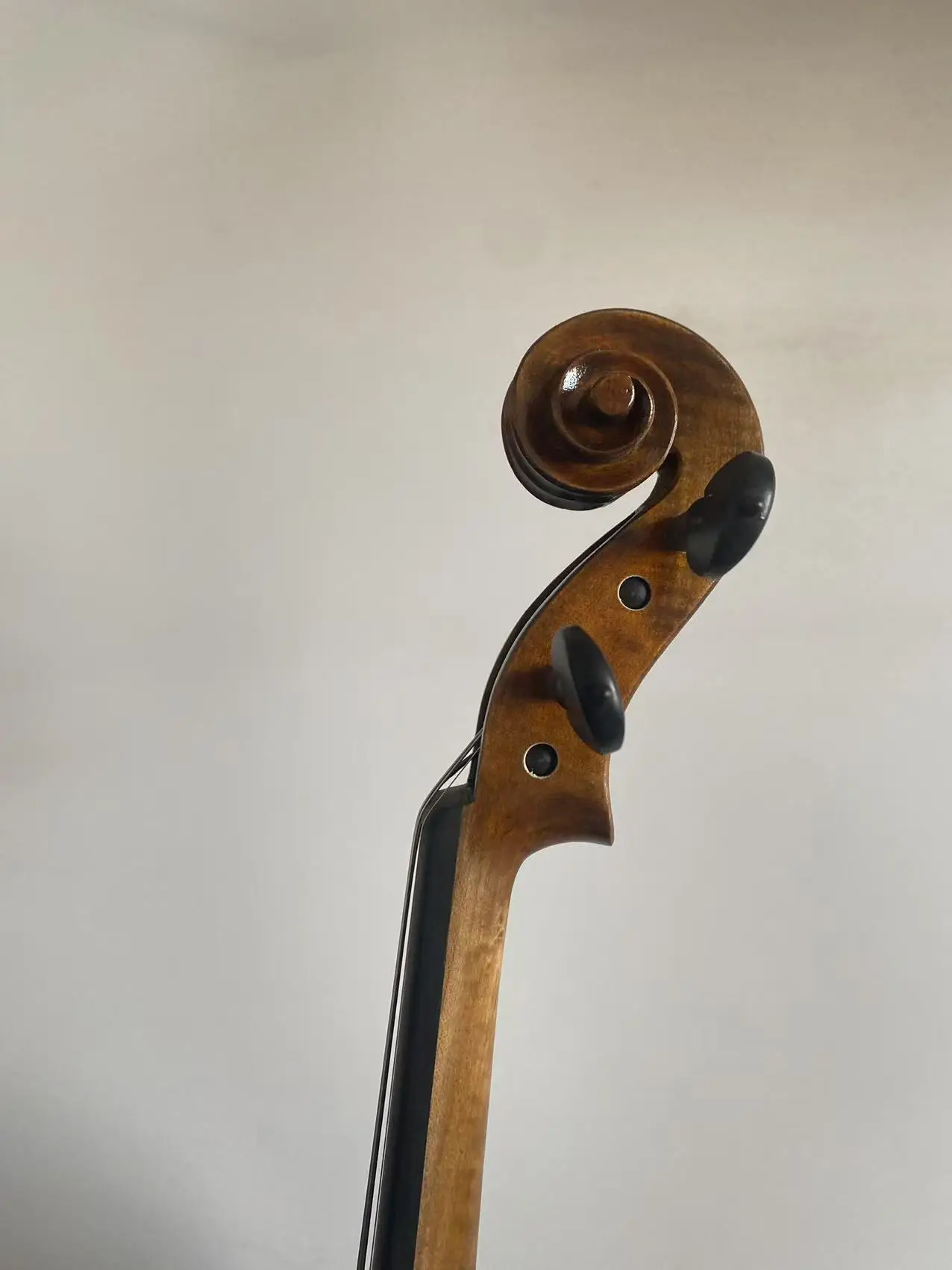 Hand Oil Rub Highly Flamed 2-Piece Back Solidwood Violin with quality Strings, Size 4/4 (Full Size)