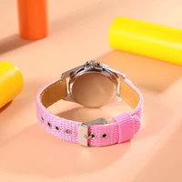 Cute Boys Girls Quartz Watch Kids Children's Fabric Strap Student Time Clock Wristwatch Colorful Number Dial birthday Gifts 2