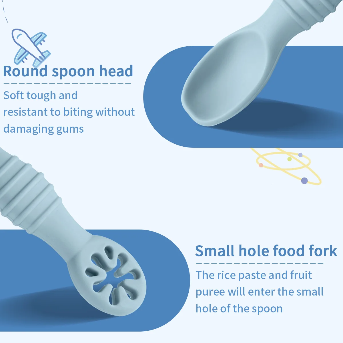 Baby Silicone Grinding Training Spoon Feeding Complementary Food Rice Paste Double Headed Soft Spoon Sticky Licking Rod BPA Free 4