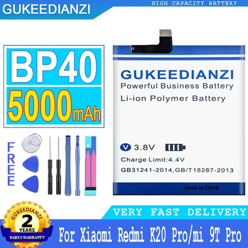 

5000mAh GUKEEDIANZI Battery BP40 BP41 BP 40 for Xiaomi Redmi K20 Pro Mi 9T Pro K20pro 9TPro K20 Mi 9T Mi9T Bateria +Tools