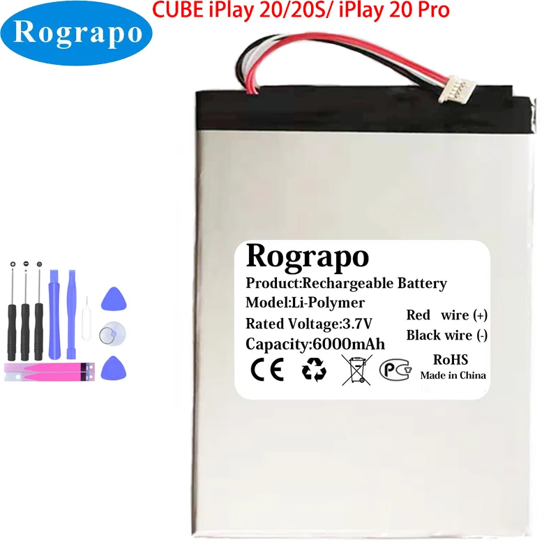 6000mAh Cube 3449119 Tablet PC Battery ALLDOCUBE iPlay 20s / iPlay 20 Pro 20Pro 3449119-152P rechargeable battery