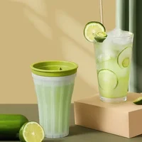 TPE Smunvétérans wn Cup, Tasse à pincer, Zones, Glace concassurera faite à la maison, Slush Squeeze Cup, Boisson froide, Accessoires de cuisine, Faire soi-même 1