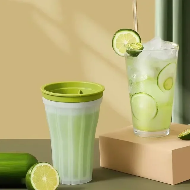TPE Smunvétérans wn Cup, Tasse à pincer, Zones, Glace concassurera faite à la maison, Slush Squeeze Cup, Boisson froide, Accessoires de cuisine, Faire soi-même 1
