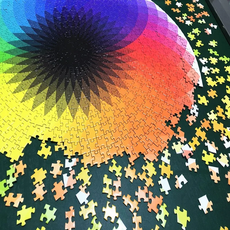 Jigsaw puzzles adult round puzzle 1000 pieces large size challenge gift fidget toy teen brain game home decoration paper jigsaw DIY