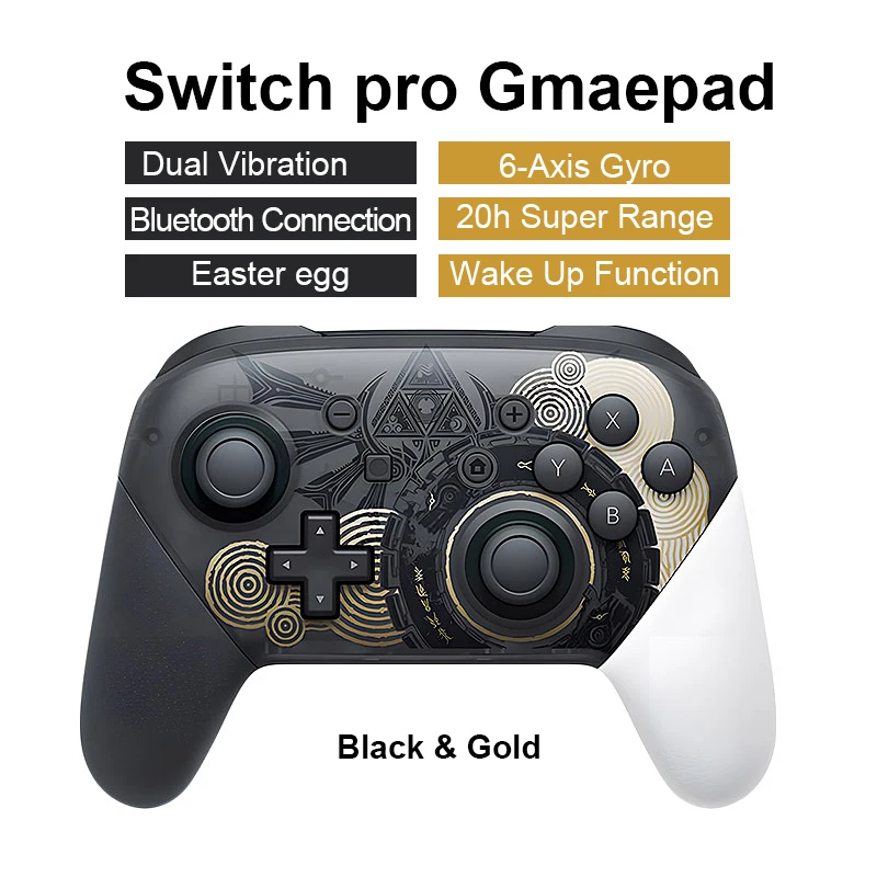 Per Controller Switch Pro Controller Wireless Compatibile Con Switch/Oled/Lite Giroscopio A 6 Assi Dual Motor Vibration Wake Up Funtion