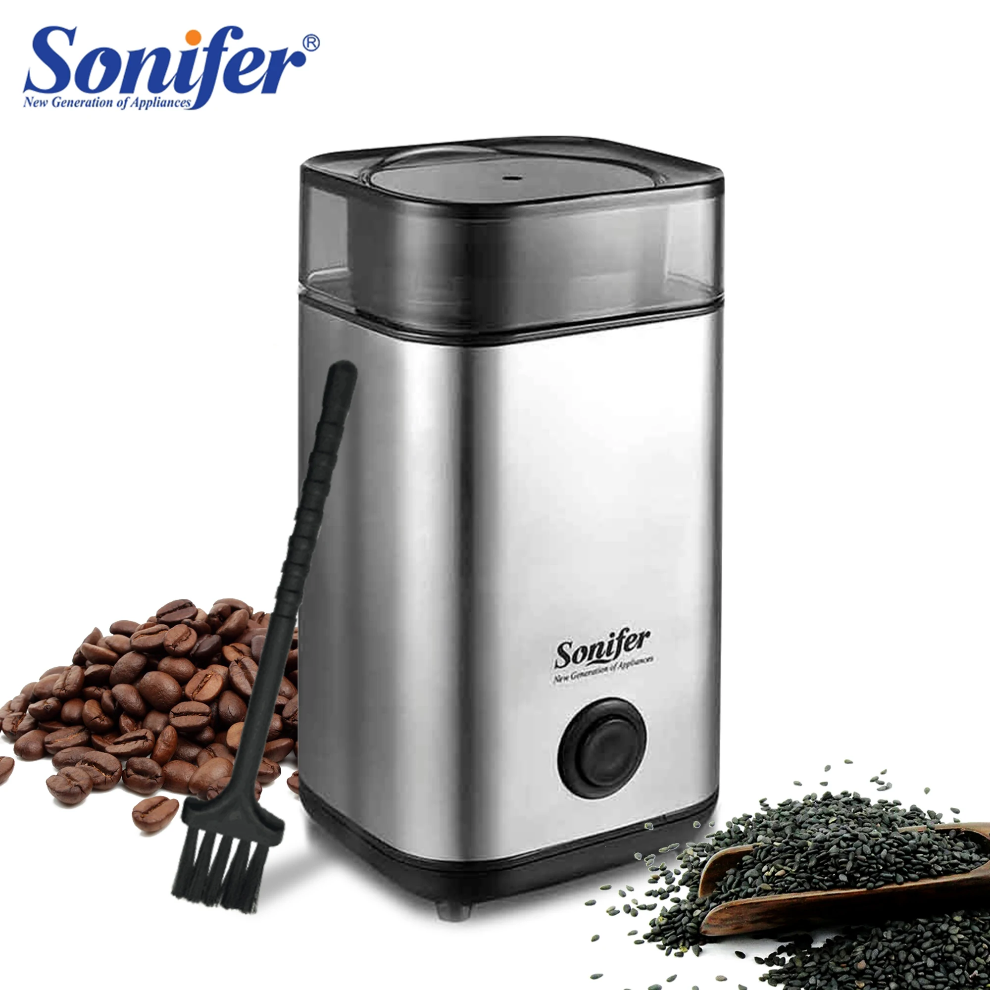 Mini Electric Coffee Grinder Kitchen Salt Pepper Grinder Powerful