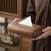 Walnut Tissue Boxes,Luxury Napkin Holder,Rectangular Tissue Holder for Living Room Organizer,Home Living Room Decore Accessories 4
