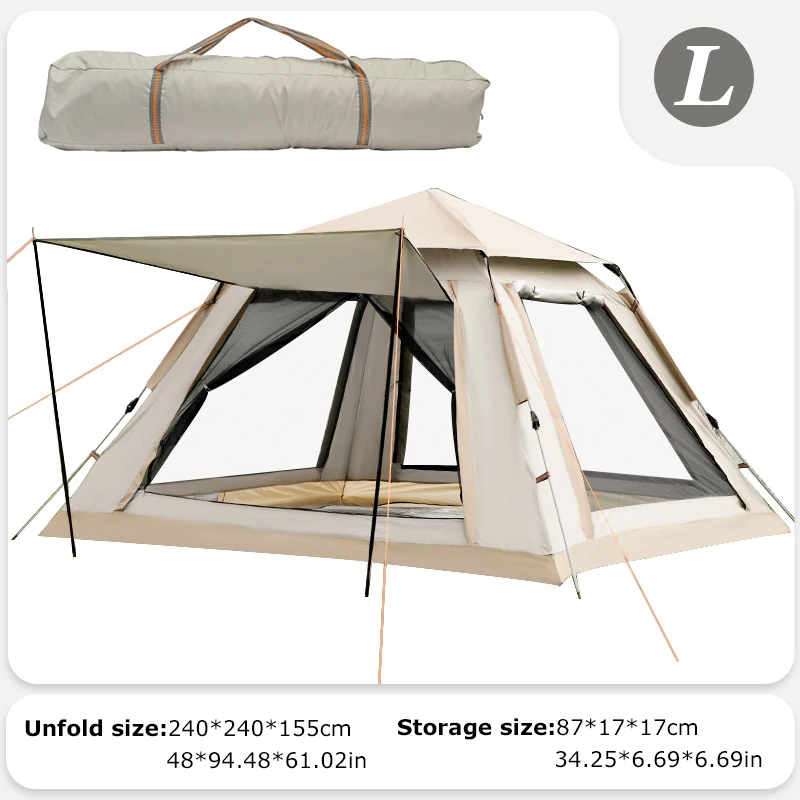 Swolf Outdoor Automatic Fully Tent 5~8 Person Beach Quick Open Folding Camping Double Rainproof Camping Shelters One Bedroom camping tent