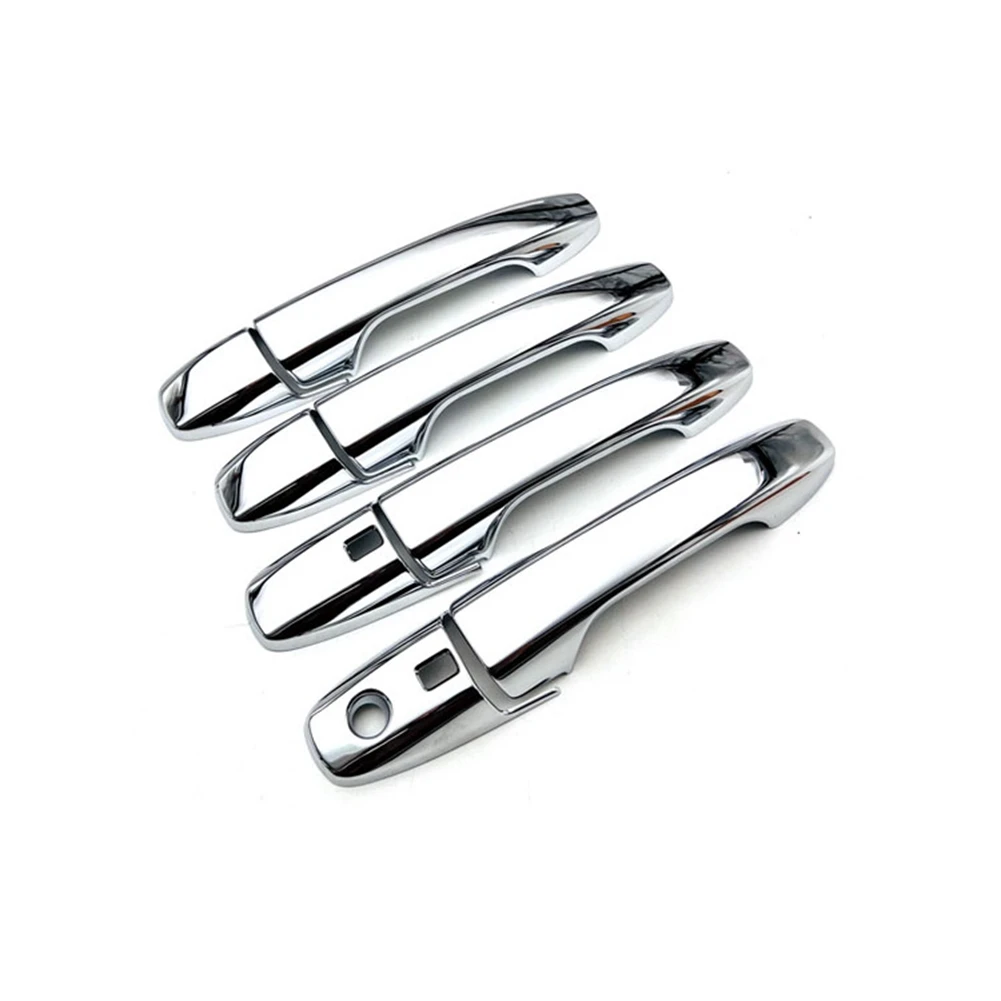 8Pcs Chrome Silver Car Exterior Side Door Handle Frame Cover Trim for Toyota Yaris Ativ / Vois 2022 2023 LHD 1