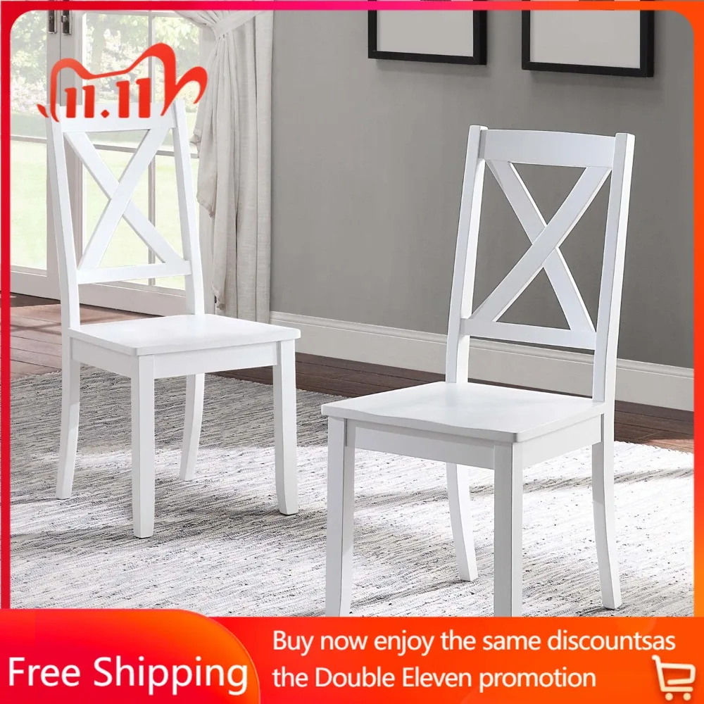 

Crossing Dining Chairs, Set of 2, White