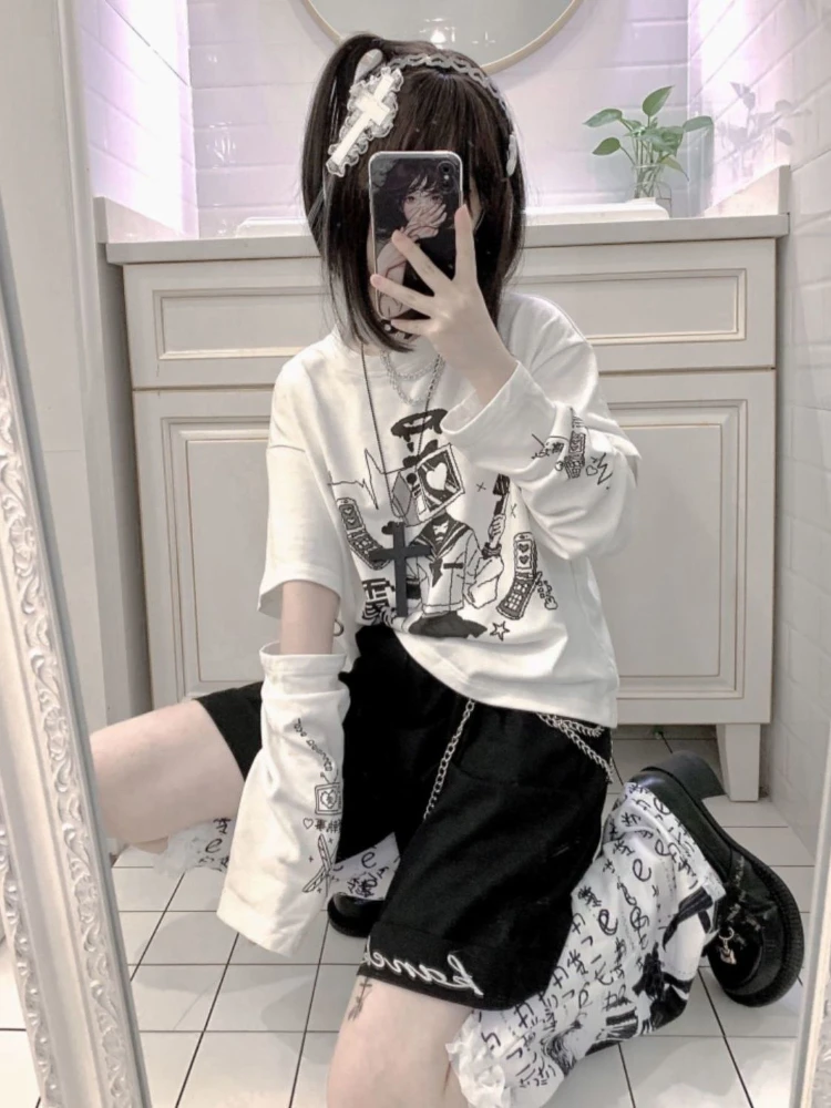 NIHON KIDS - Y2K Anime Girl Long Sleeve T-Shirt