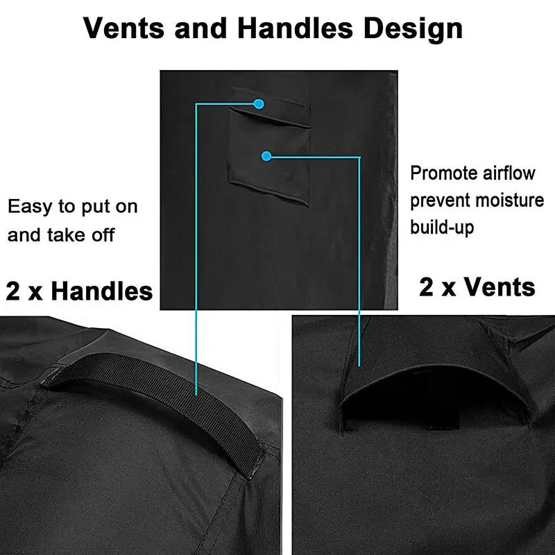 BBQ Grill Barbeque Cover Anti-Dust Waterproof Square Fire Pit Cover Charbroil BBQ Outdoor Rain Protective Barbecue