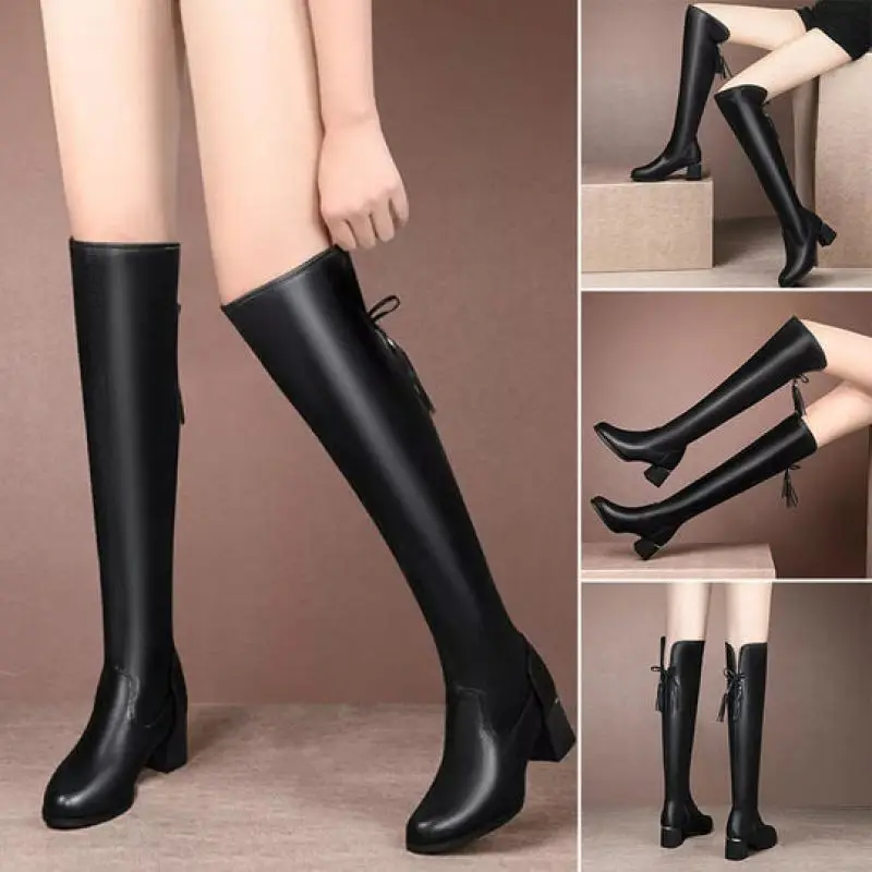 Women's Elastic Soft Warm Boots Comfortable Plus Cotton Boots Casual Sexy Winter Fashion