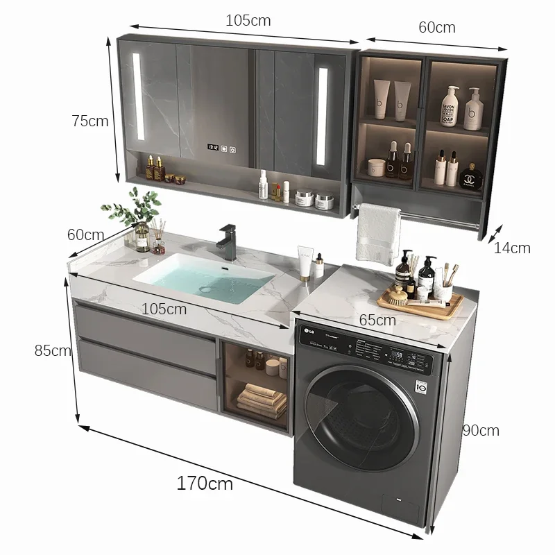Drawer Cabinet Insideliner Insert Organiser Rack Fix Shelves Bathroom Luxury Sink Wall Mirrors Gabinete De Banheiro Furniture