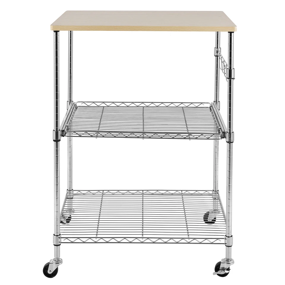 3 Tier Rolling Kitchen Cart with Storage