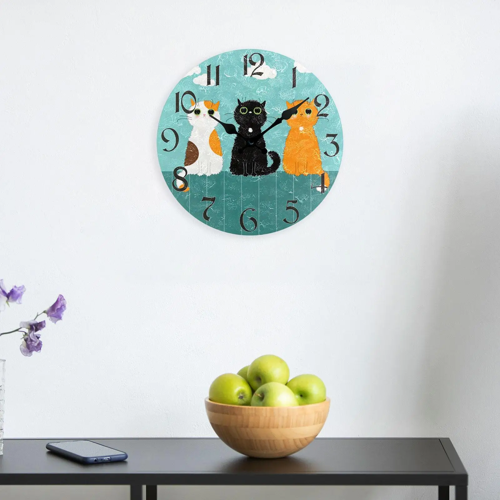 Funny Cat Wall Clock Style C  