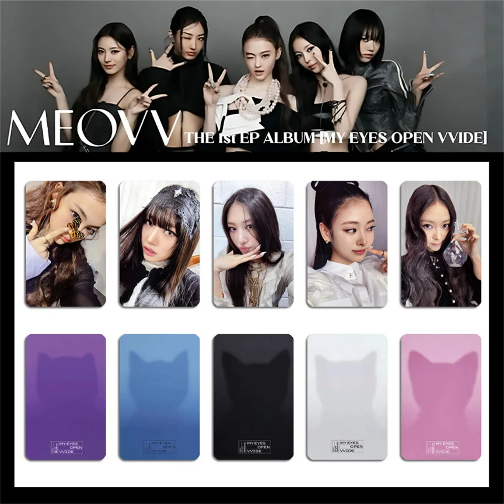 KPOP MEOVV Hands Up Photocards MY EYES OPEN VVIEDE Album Lomo Cards Store Benefit Selfie Card Anna Narin Gawon Sooin Fans Gifts