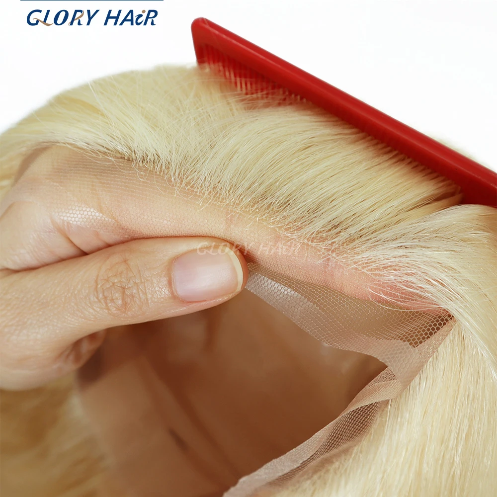GLORYHAIR-MW45- 18" Chinese Cuticle Remy Hair Wig Medium Size Soft Silicone Women Wig