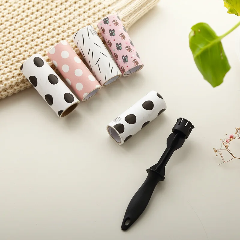 Mini Tear-Off Clothes Sticker Roller Sticky Paper Portable Lint Rollers Household Cleaning Tools