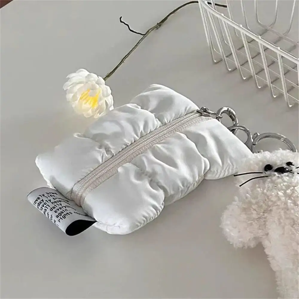 INS Women Wallet Cute Mini Small Wallet Multifunctional Lipstick Makeup Bag White Cloud Coin Purse Portable Storage Bag Key Case