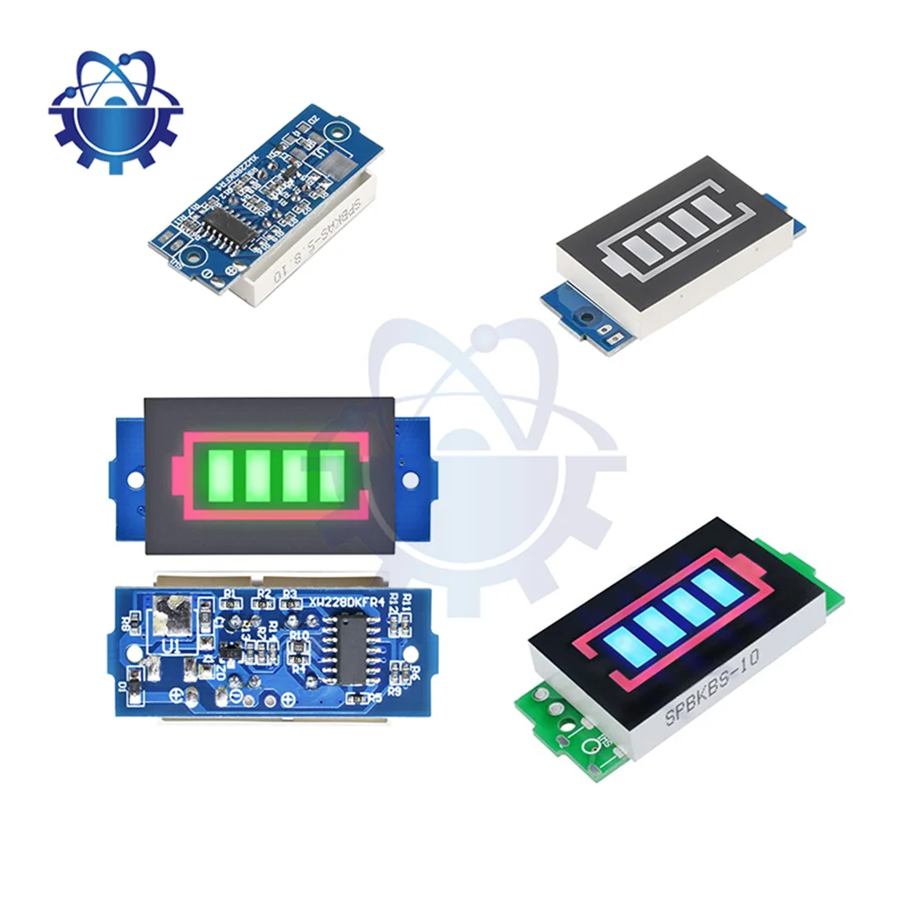 1S/2S/3S/4S/6S/7S Single 3.7V Lithium Battery Capacity Indicator Module Display Electric Vehicle Battery Power Tester Li-ion 1s 2s 3s 4s barley paper for 18650 lithium battery insulation gasket battery gasket with adhesive spot weld accessories