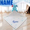 Personalized Baby First Name Comforter Sensory Security Blanket Plush Accessories Newborn Towel  Animal Toy Custom Blanket Gift 1