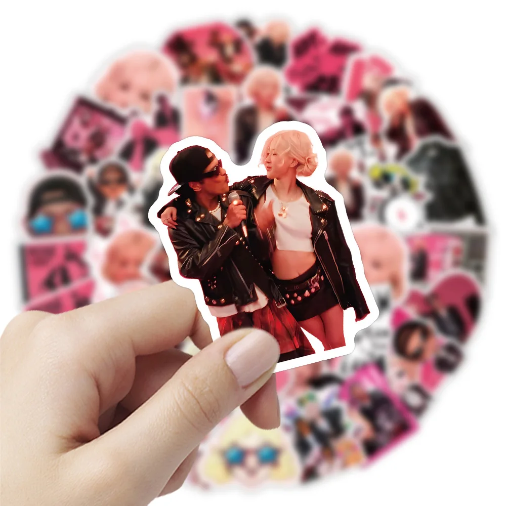 50PCS/팩 APT. 스티커 ROSE Bruno Mars 스티커 노래 낙서 DIY 스크랩북 수하물 노트북 기타 자동차 자전거 데칼 팬 선물