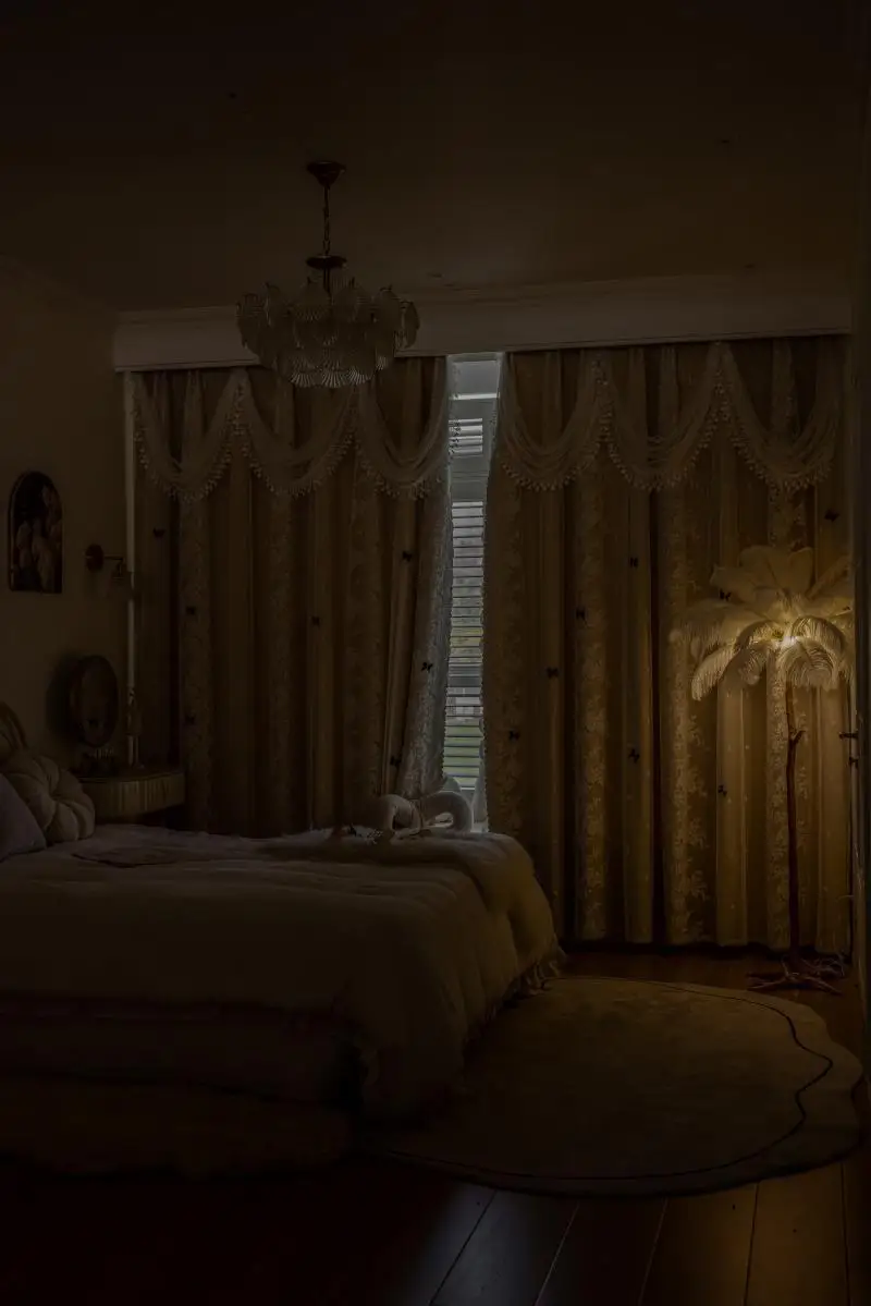 High-end-Stoff Garn Doppel-schicht Volle Schattierung Vorhang Prinzessin Mädchen Schlafzimmer Wohnzimmer Spitze Erker Fenster Balkon tür Vorhänge – Detail 16