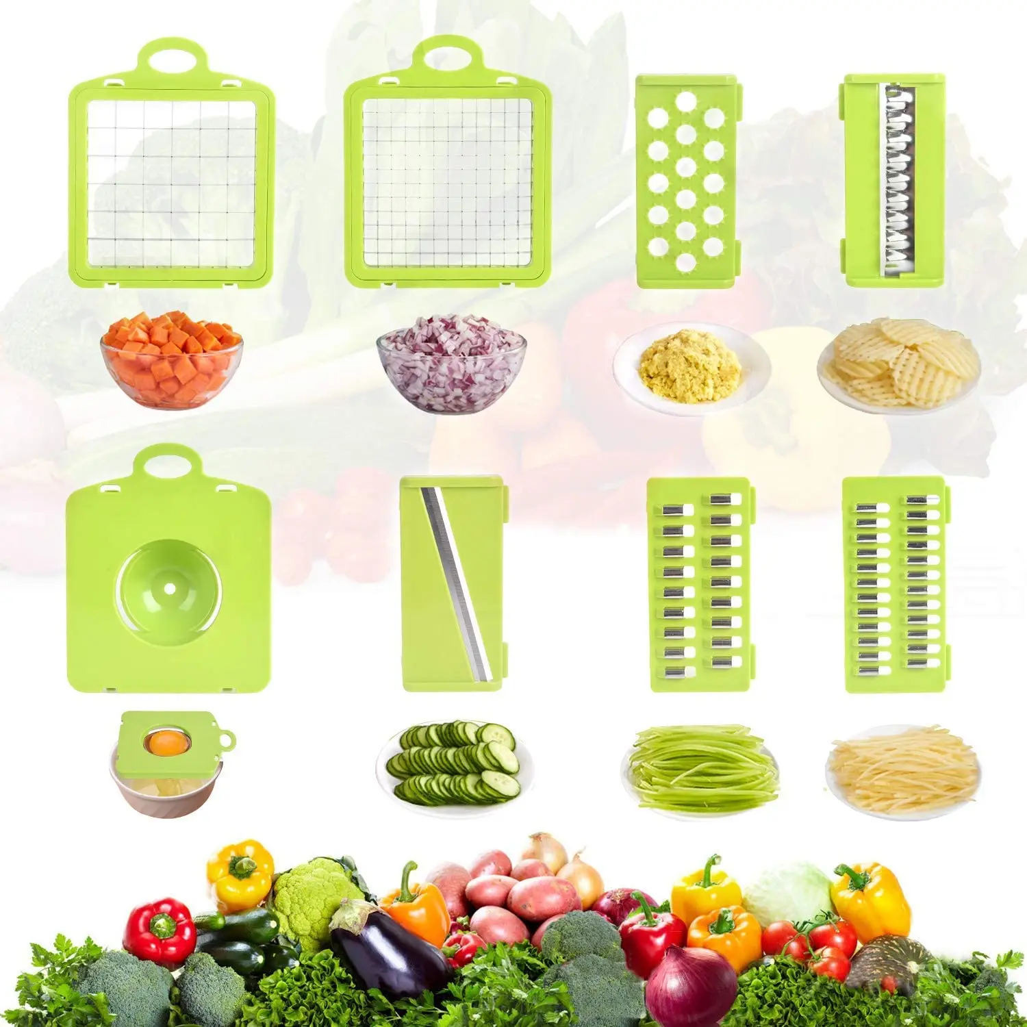 Fruit Slicer Vegetable Slicer Vegetable Cutter Food Shredder Food Slicer 8 In 1
