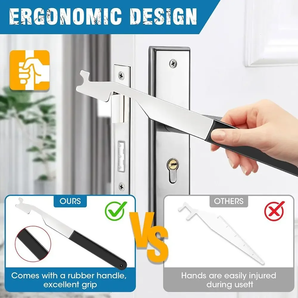 Stainless Steel Firefighting Tool Multifunctional Door Seam Manual Firefighter Lock Opener Hand Tools Firefighting Tool Multipurpose Tool Multi Purpose Tool