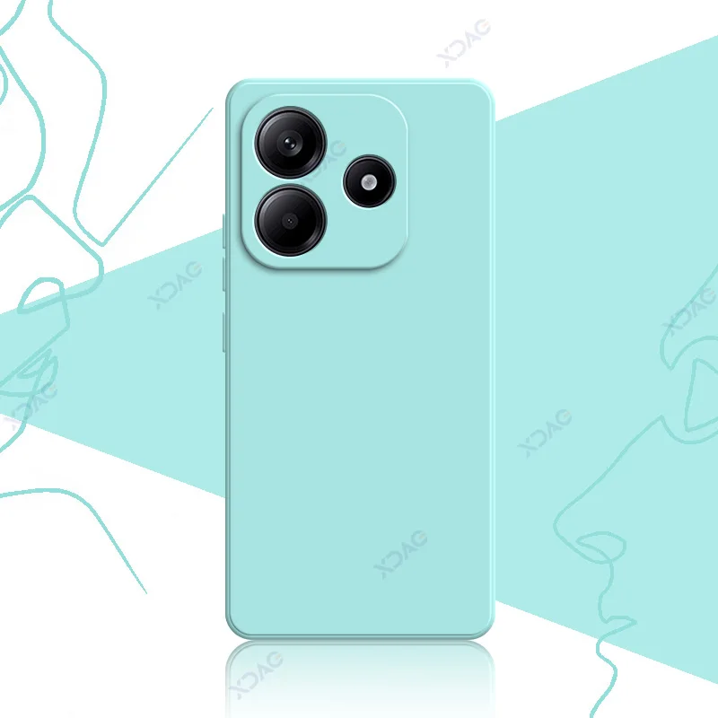 Luxury Square Liquid Silicone Waterproof 360° Soft Phone Case Cover