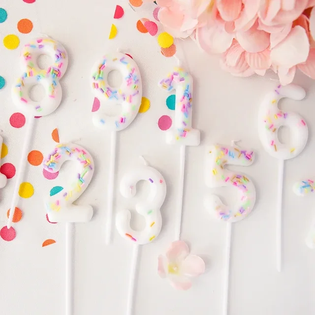 Décoration de gâteau numérique pour enfants, numéro de crème glacée ci-après les cuisson 0-9 avertir les ci-après, décoration de gâteau de fête d'anniversaire pour enfants 4