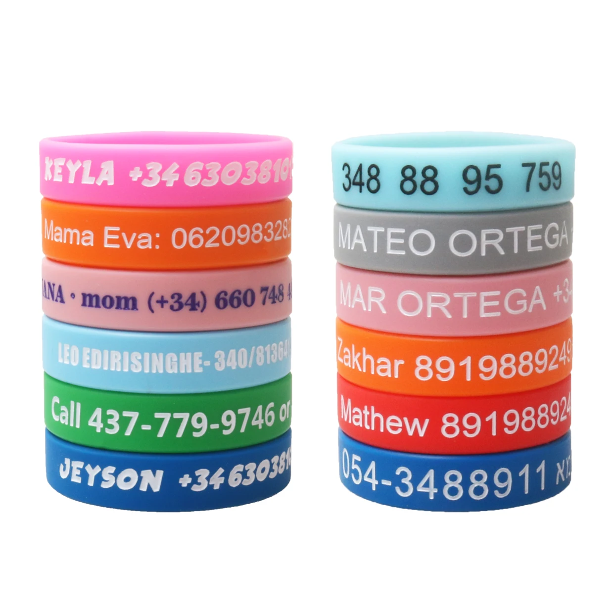 DIY Custom Silicone Bracelet Personalized Team Logo Name Engraved fill color Elastic Waterproof Not Fading 100PSC/50PCS silicone bracelet