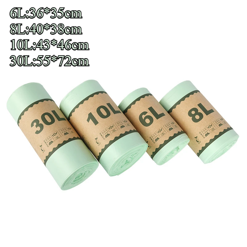 Eco-Friendly Biodegradable Garbage Bags - 50 Pack of Durable, Tear-Resistant Compostable Bags (Multiple Sizes)