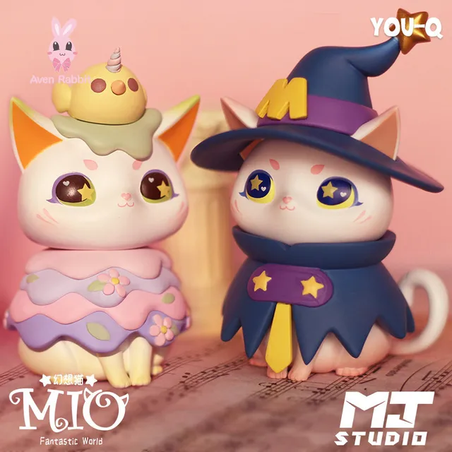 MIO Fantastic World Cat Blind Box Toys Anime Mystery Box Mistery Figure Surprise Caja Misteriosa Kawaii Model Girl Birthday Gift 4